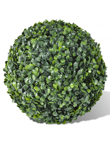 Sfere di Bosso 2 pz Arte Topiaria con Foglie 35 cm