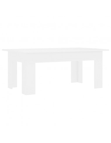 Tavolino da Salotto Bianco 100x60x42 cm in Legno Multistrato