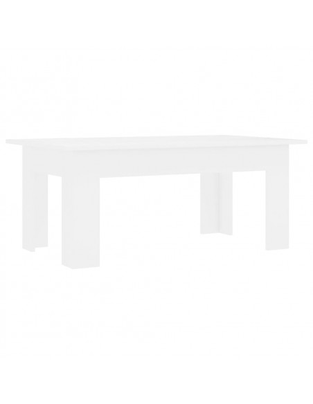 Tavolino da Salotto Bianco 100x60x42 cm in Legno Multistrato