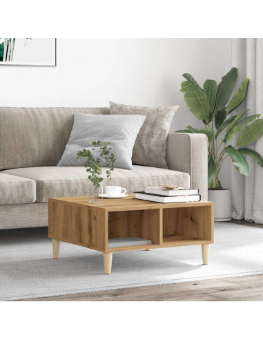 Tavolino da Salotto Artigianale 60x60x30 cm Legno Multistrato