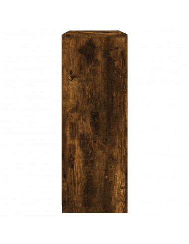 Credenze con Luci LED 3 pz Rovere Fumo in Legno Multistrato