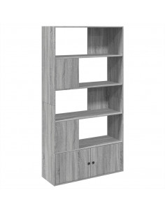 Libreria Grigio Sonoma 100x36x189 cm in Legno Multistrato 2