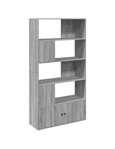 Libreria Grigio Sonoma 100x36x189 cm in Legno Multistrato