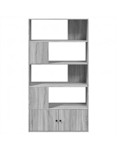 Libreria Grigio Sonoma 100x36x189 cm in Legno Multistrato