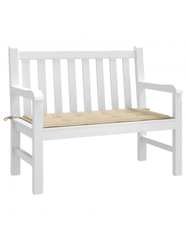 Cuscino per Panca Beige 120x50x3 cm in Tessuto Oxford