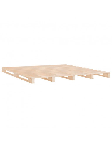Letto a Pallet 120x200 cm in Legno Massello di Pino