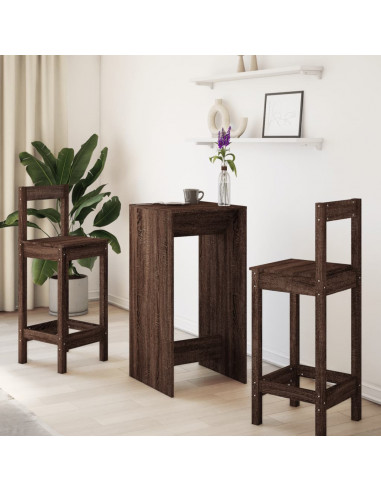 Tavolo da Bar Rovere Marrone 51x50x103,5 cm in Truciolato