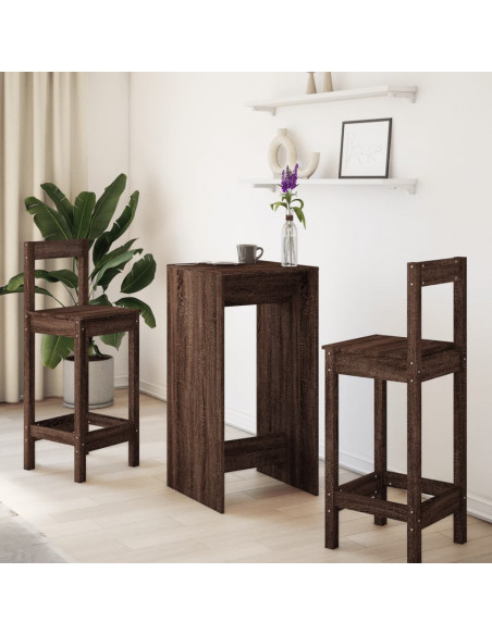 Tavolo da Bar Rovere Marrone 51x50x103,5 cm in Truciolato