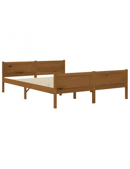 Giroletto Marrone Miele in Legno Massello di Pino 160x200 cm