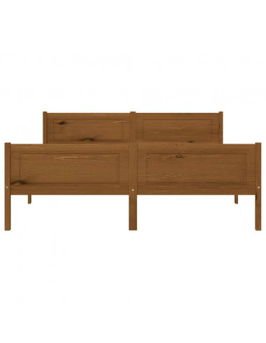 Giroletto Marrone Miele in Legno Massello di Pino 160x200 cm