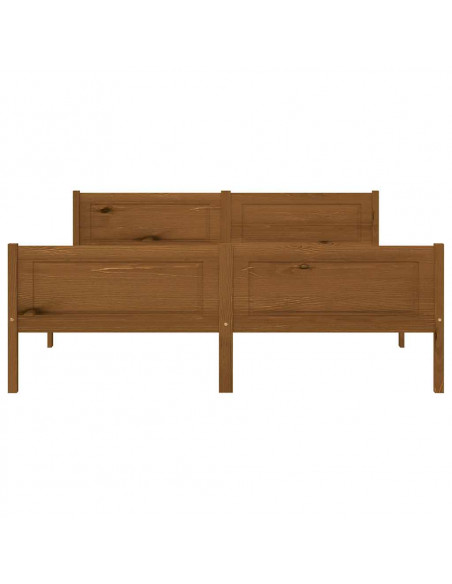 Giroletto Marrone Miele in Legno Massello di Pino 160x200 cm