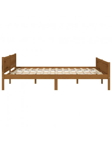 Giroletto Marrone Miele in Legno Massello di Pino 160x200 cm