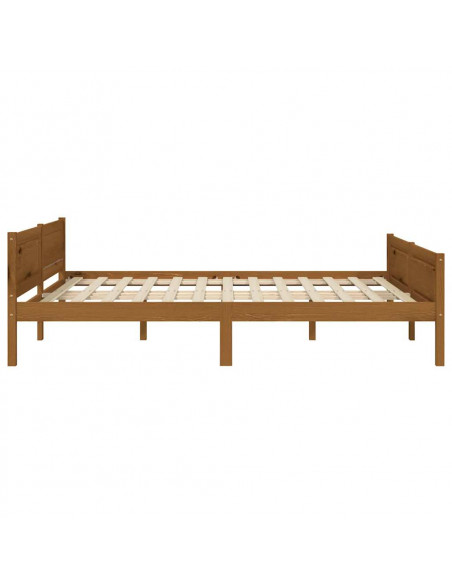Giroletto Marrone Miele in Legno Massello di Pino 160x200 cm
