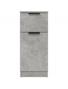 Credenze 2 pz Grigio Cemento 30x30x70 cm in Legno Multistrato 2