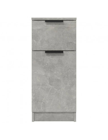 Credenze 2 pz Grigio Cemento 30x30x70 cm in Legno Multistrato