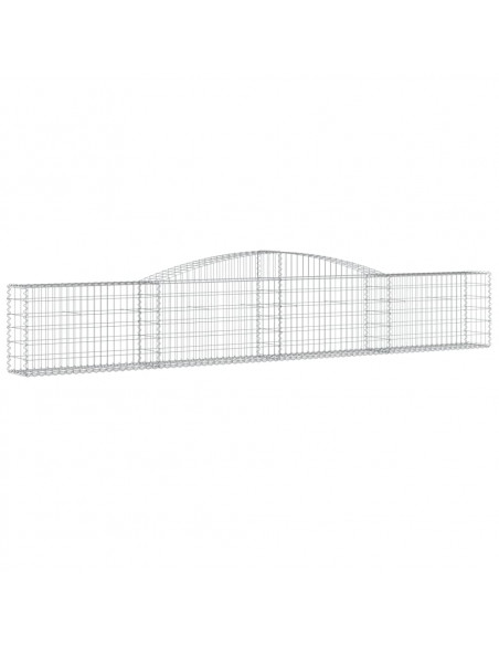 Cesti Gabbioni ad Arco 9 pz 400x30x60/80 cm Ferro Zincato