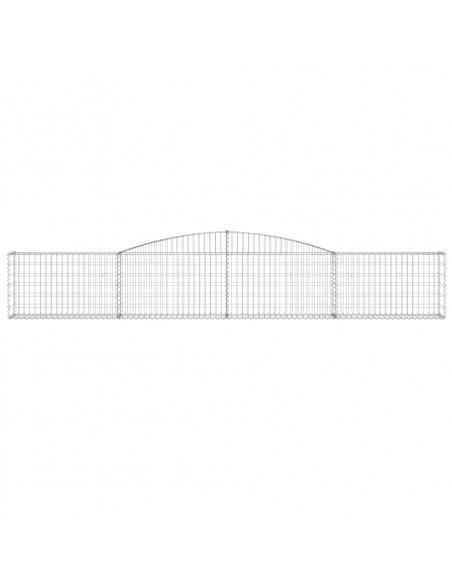 Cesti Gabbioni ad Arco 9 pz 400x30x60/80 cm Ferro Zincato