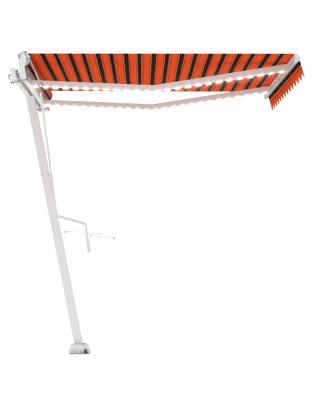 Tenda Automatica Sensore Vento e LED 300x250 cm Arancio Marrone