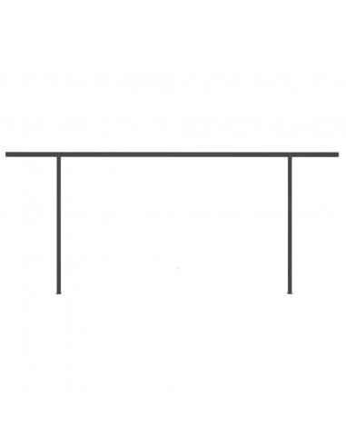 Tenda da Sole Retrattile Automatica con Pali 6x3 m Blu e Bianca