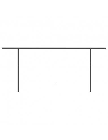 Tenda da Sole Retrattile Automatica con Pali 6x3 m Crema