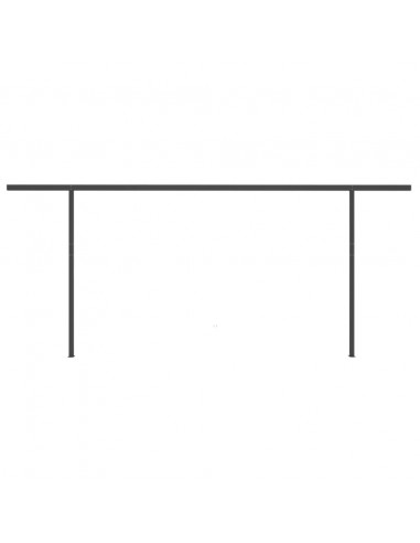 Tenda da Sole Retrattile Automatica e Pali 6x3m Gialla e Bianca