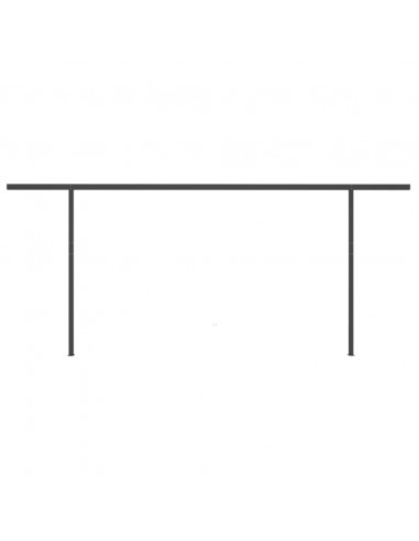 Tenda Retrattile Automatica con Pali 6x3,5 m Gialla e Bianca