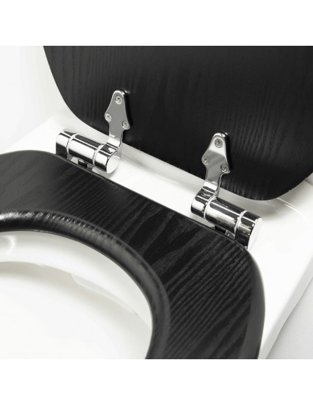 Tiger Sedile WC a Chiusura Morbida Blackwash in MDF Nero 252030746