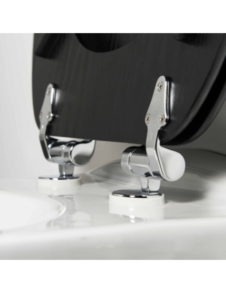 Tiger Sedile WC a Chiusura Morbida Blackwash in MDF Nero 252030746