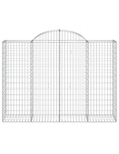 Cesti Gabbioni ad Arco 18 pz 200x50x140/160 cm Ferro Zincato