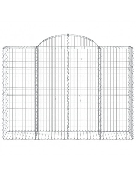Cesti Gabbioni ad Arco 18 pz 200x50x140/160 cm Ferro Zincato