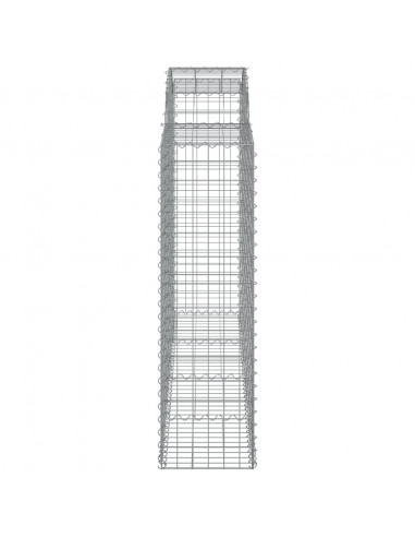 Cesti Gabbioni ad Arco 18 pz 200x50x140/160 cm Ferro Zincato