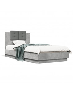 Giroletto Testiera Grigio Cemento 90x200 cm Legno Multistrato 2