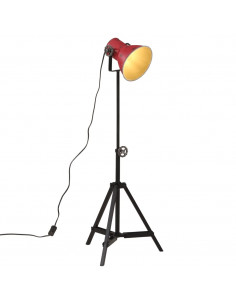 Lampada da Terra 25 W Rosso Anticato 35x35x65/95 cm E27 2