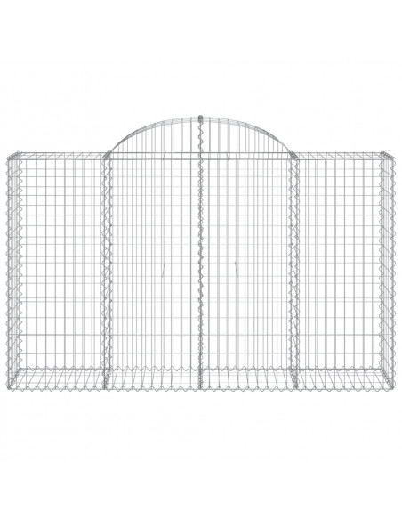 Cesti Gabbioni ad Arco 5 pz 200x50x120/140 cm Ferro Zincato