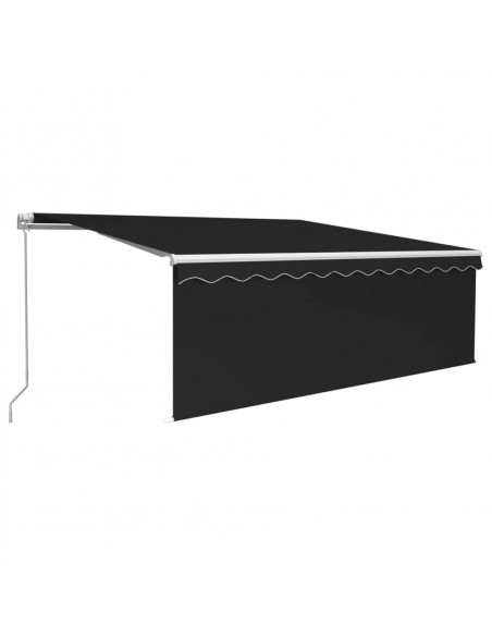 Tenda da Sole Retrattile Manuale con Parasole 4x3 m Antracite
