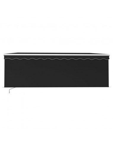 Tenda da Sole Retrattile Manuale con Parasole 4x3 m Antracite