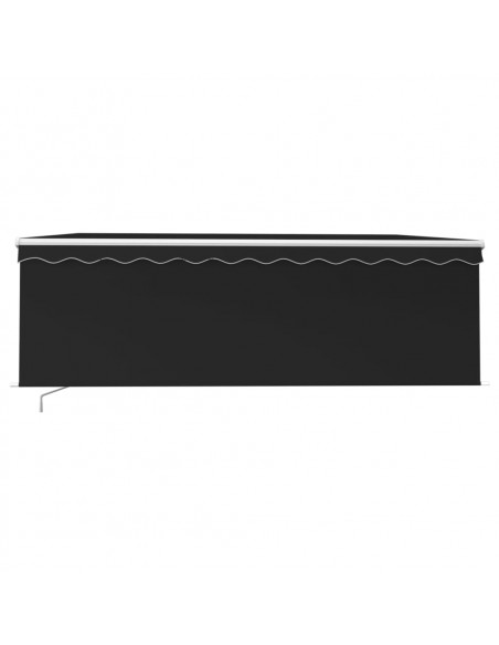 Tenda da Sole Retrattile Manuale con Parasole 4x3 m Antracite