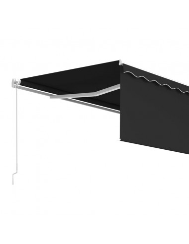 Tenda da Sole Retrattile Manuale con Parasole 4x3 m Antracite