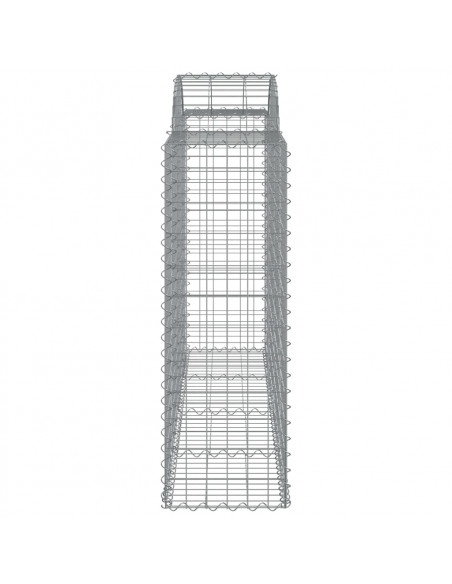 Cesti Gabbioni ad Arco 13 pz 200x50x120/140 cm Ferro Zincato