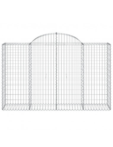 Cesti Gabbioni ad Arco 30 pz 200x50x120/140 cm Ferro Zincato