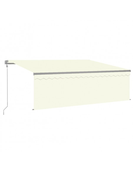 Tenda Automatica con Parasole Sensore Vento e LED 4,5x3 m Crema