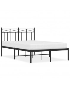 Giroletto con Testiera in Metallo Nero 120x190 cm 2