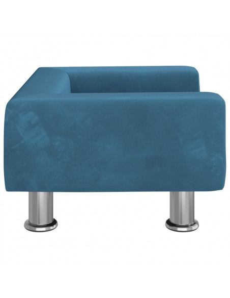 Lettino per Cani Blu 50x40x26,5 cm in Velluto
