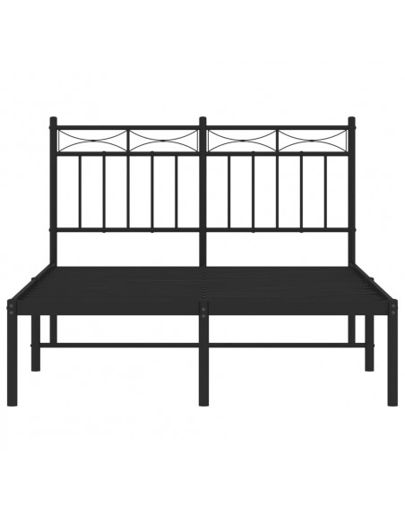Giroletto con Testiera in Metallo Nero 120x190 cm