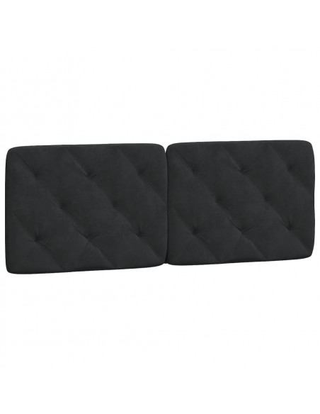 Giroletto con Testiera Nero 140x190 cm in Velluto