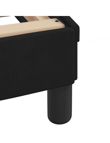 Giroletto con Testiera Nero 140x190 cm in Velluto