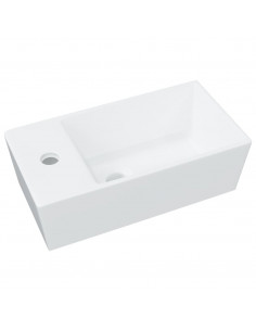 Lavandino Bianco 48x25x15 cm in Ceramica 2