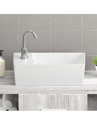 Lavandino Bianco 48x25x15 cm in Ceramica