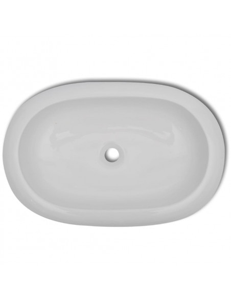 Lavello Bianco in Ceramica di Lusso Ovale 63 x 42 cm