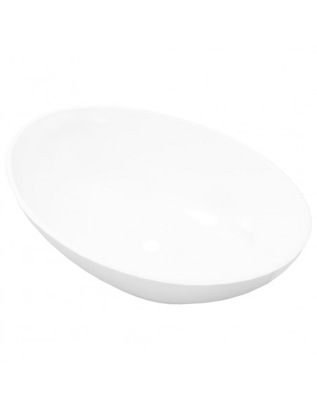 Lavello in Ceramica di Lusso Bianco Ovale 40 x 33 cm